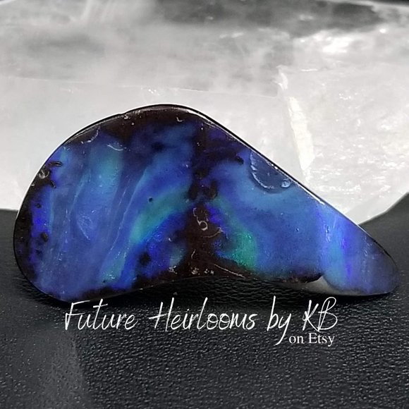 Future Heirlooms by KB Jewelry - Australian Koroit Opal * 28.64 x 14.35 x 6.49mm * gemmy boulder opal cab